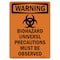 Signmission Safety Sign, OSHA WARNING, 5" Height, Biohazard, Portrait OS-WS-D-35-V-13616 - alternate 1